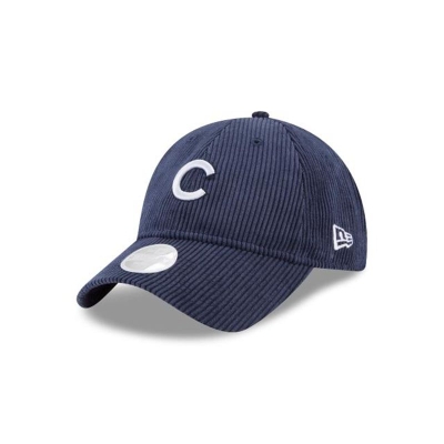 Blue Chicago Cubs Hat - New Era MLB Corduroy 9TWENTY Adjustable Caps USA4792186